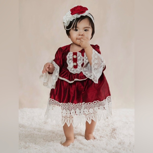 infant christmas dress Mebie Baby Christmas Plaid Smocked Dress with Classic Collar, Cotton, main image 1